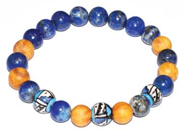 (image for) 8mm Palo Santo Lapis bracelet