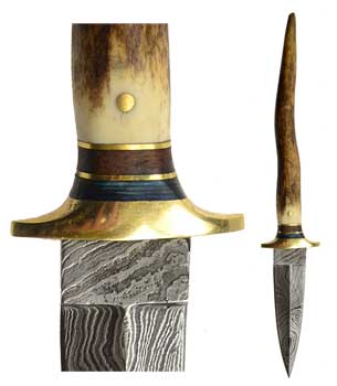 (image for) Bone Damascus athame