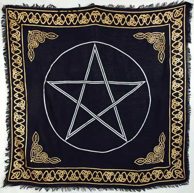 (image for) Gold Bordered Pentagram 36" x 36"