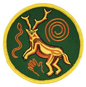 (image for) Paleo Shaman iron-on patch 3"