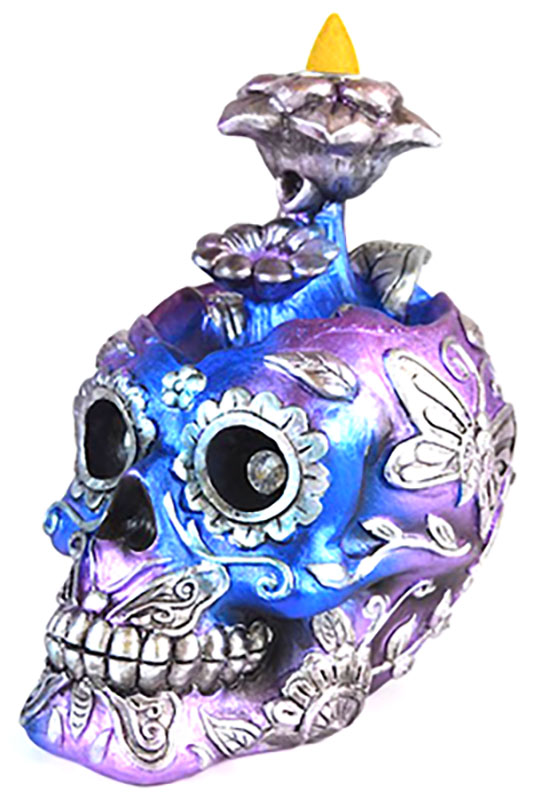 (image for) 6" Metallic Skull backflow burner