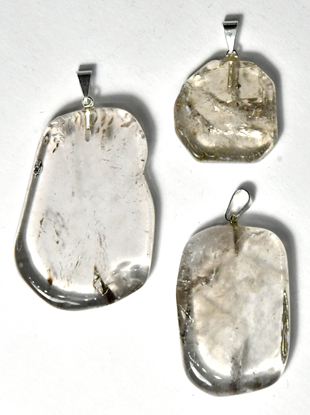 (image for) Smoky Quartz slice pendant